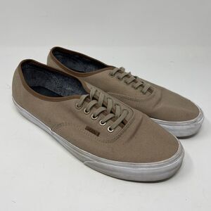 Vans Canvas Lace Up Shoes With Leather Trim 721454 Wool Tweed Men’s Size 12